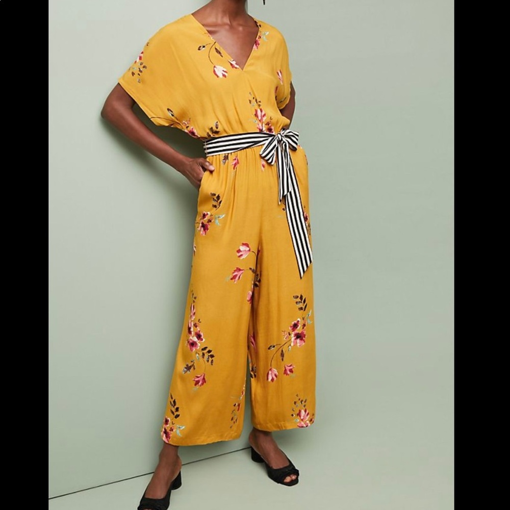 Anthropologie Corey Lynn Calter Floral Jumpsuit S